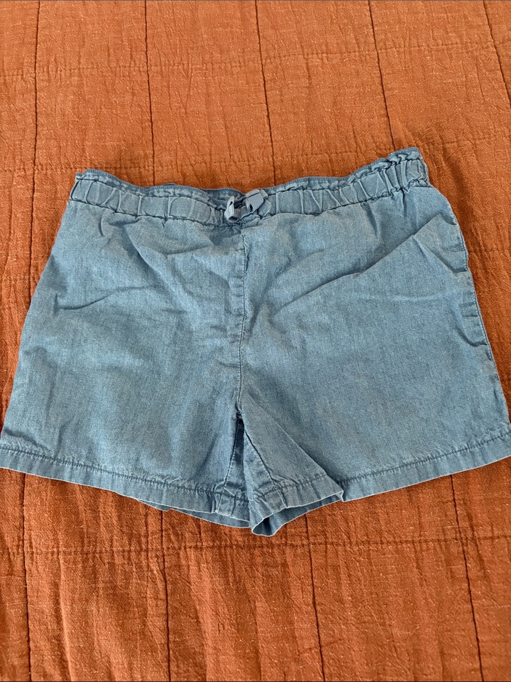 Carter's Light Blue Denim Pull-On Shorts